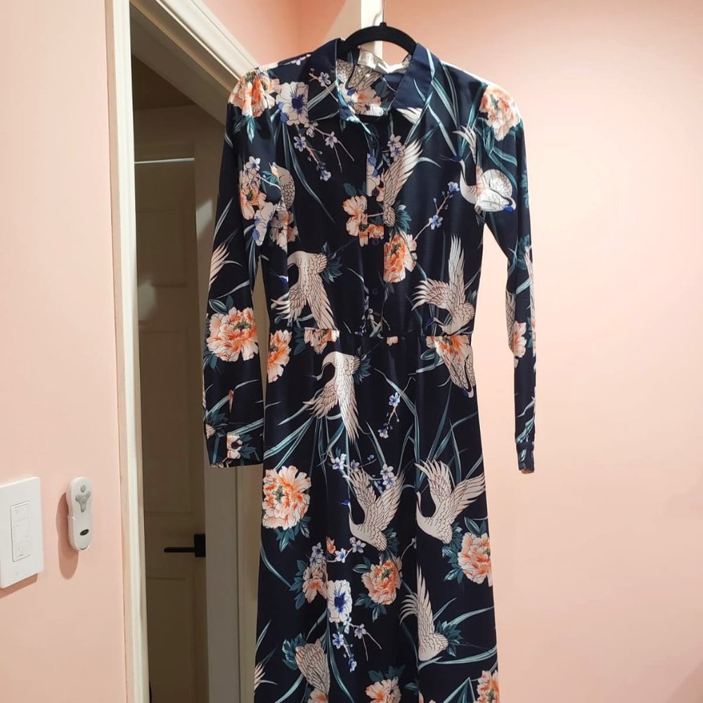 liquorish midi shirt dress